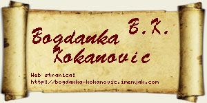 Bogdanka Kokanović vizit kartica